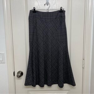 Nine West Gray Maxi A-Line Skirt